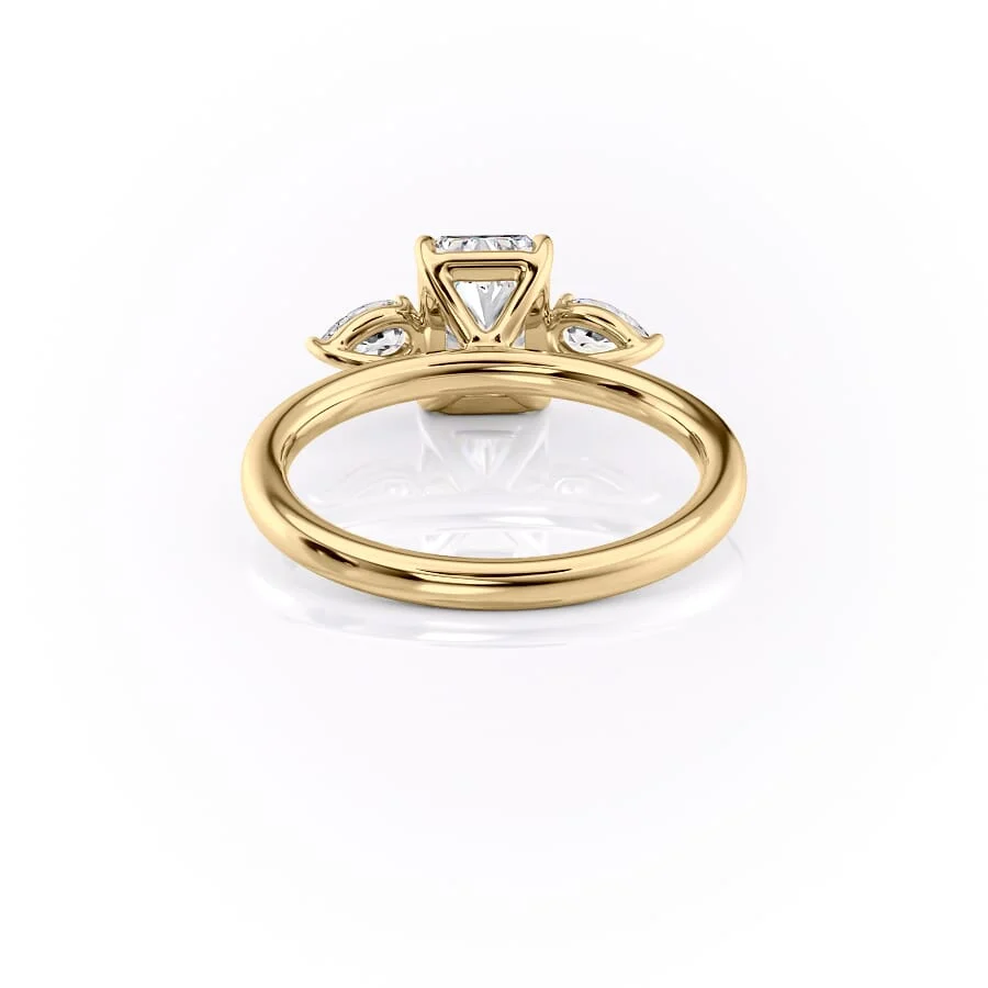 2 CT Radiant Cut Three Stone Engagement Ring - Moissanite Diamond