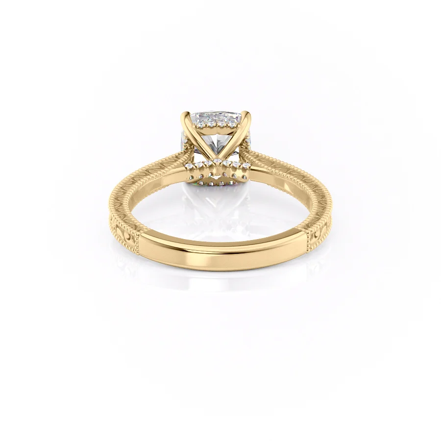 2 CT Cushion Cut Vintage Engagement Ring - Moissanite Diamond