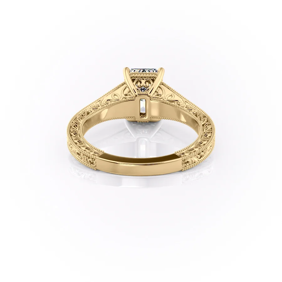 2 CT Radiant Cut Vintage Engagement Ring - Moissanite Diamond
