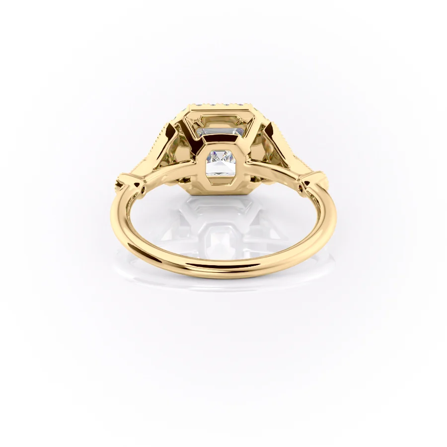 2 CT Asscher Cut Vintage Engagement Ring - Moissanite Diamond