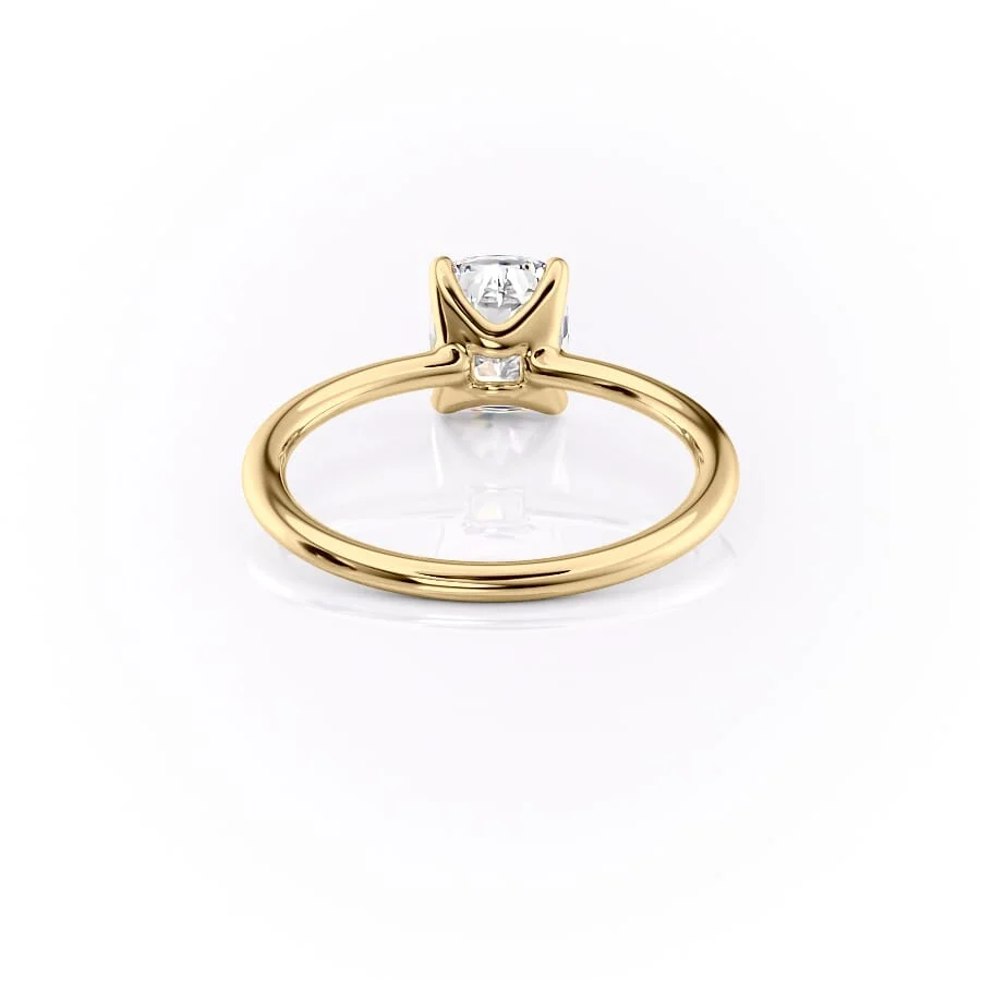 1 CT Elongated Cushion Cut Solitaire Engagement Ring - Moissanite Diamond