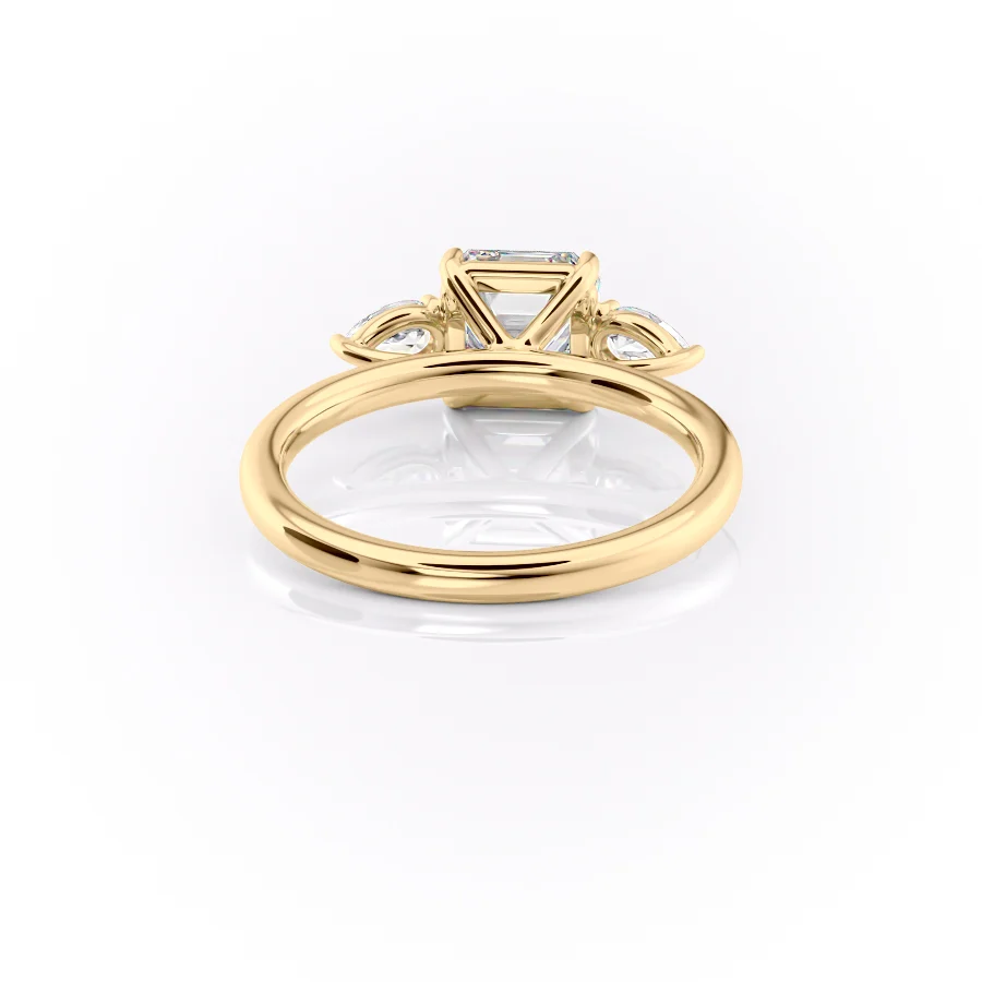 2 CT Asscher Cut Three Stone  Engagement Ring - Moissanite Diamond