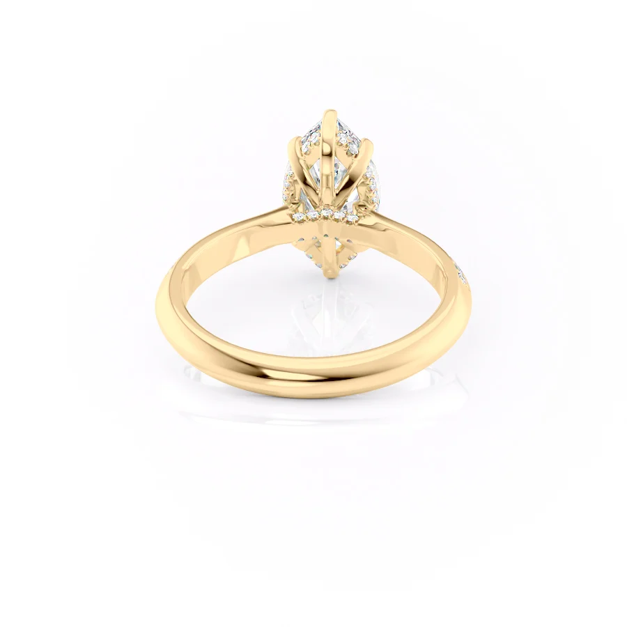 2 CT Marquise Cut Double Pave Engagement Ring - Moissanite Diamond
