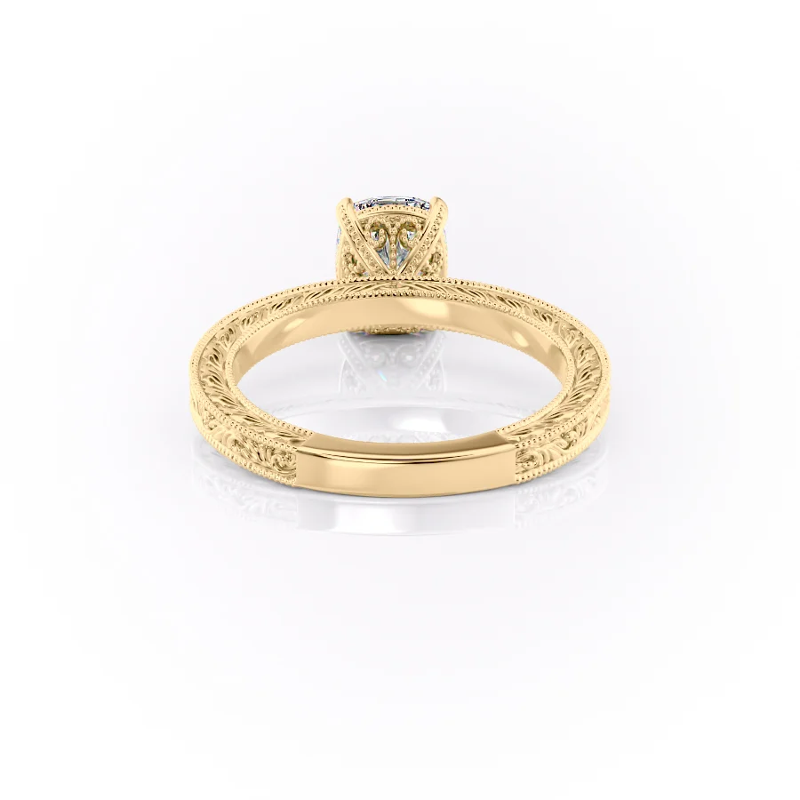 1 CT Elongated Cushion Cut Vintage Engagement Ring - Moissanite Diamond