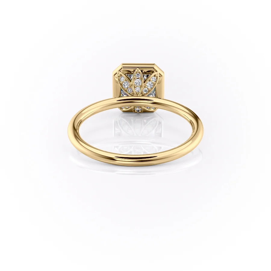 2 CT Asscher Cut Halo Engagement Ring - Moissanite Diamond