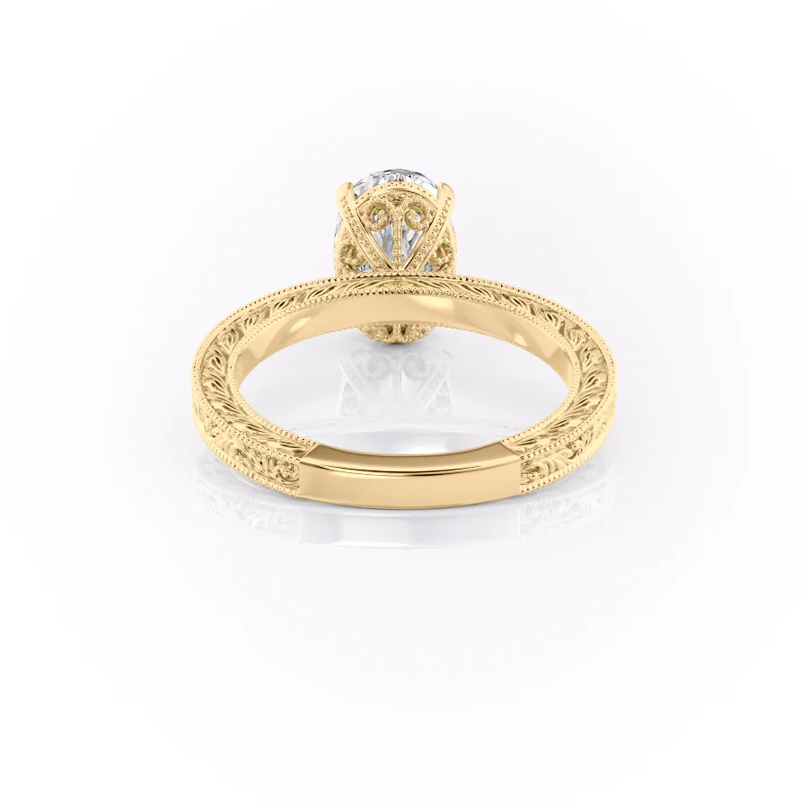 2 CT Oval Cut Vintage Engagement Ring - Moissanite Diamond