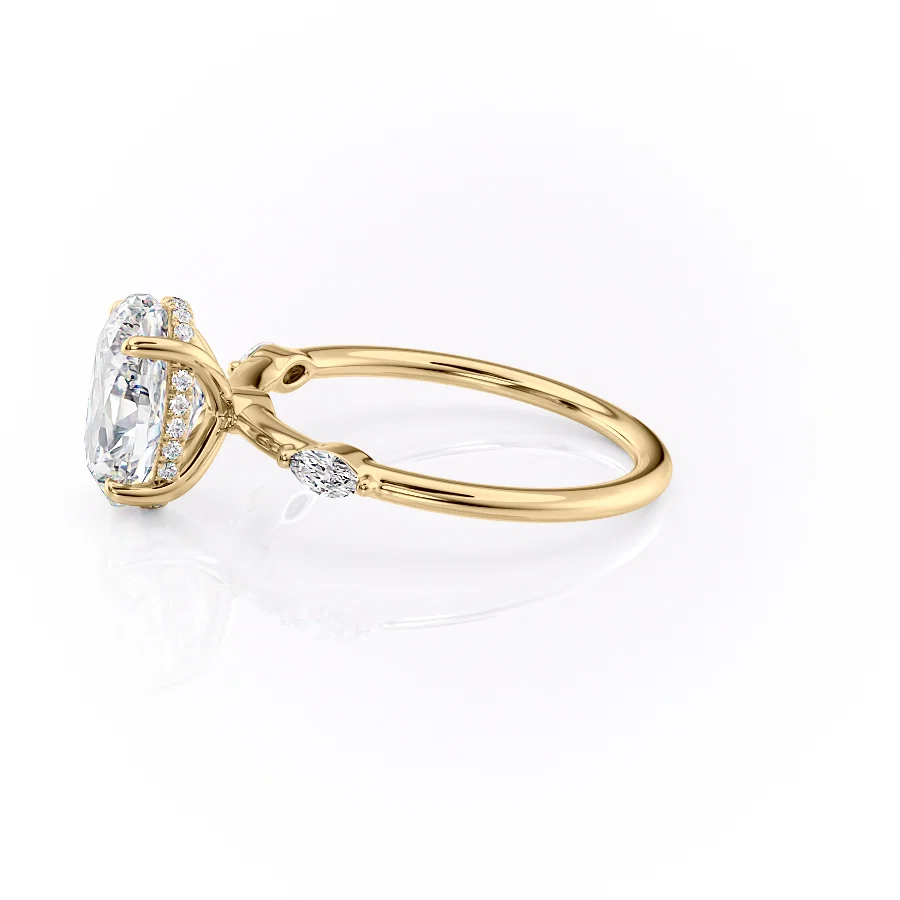 2 CT Oval Cut Three Stone Engagement Ring - Moissanite Diamond