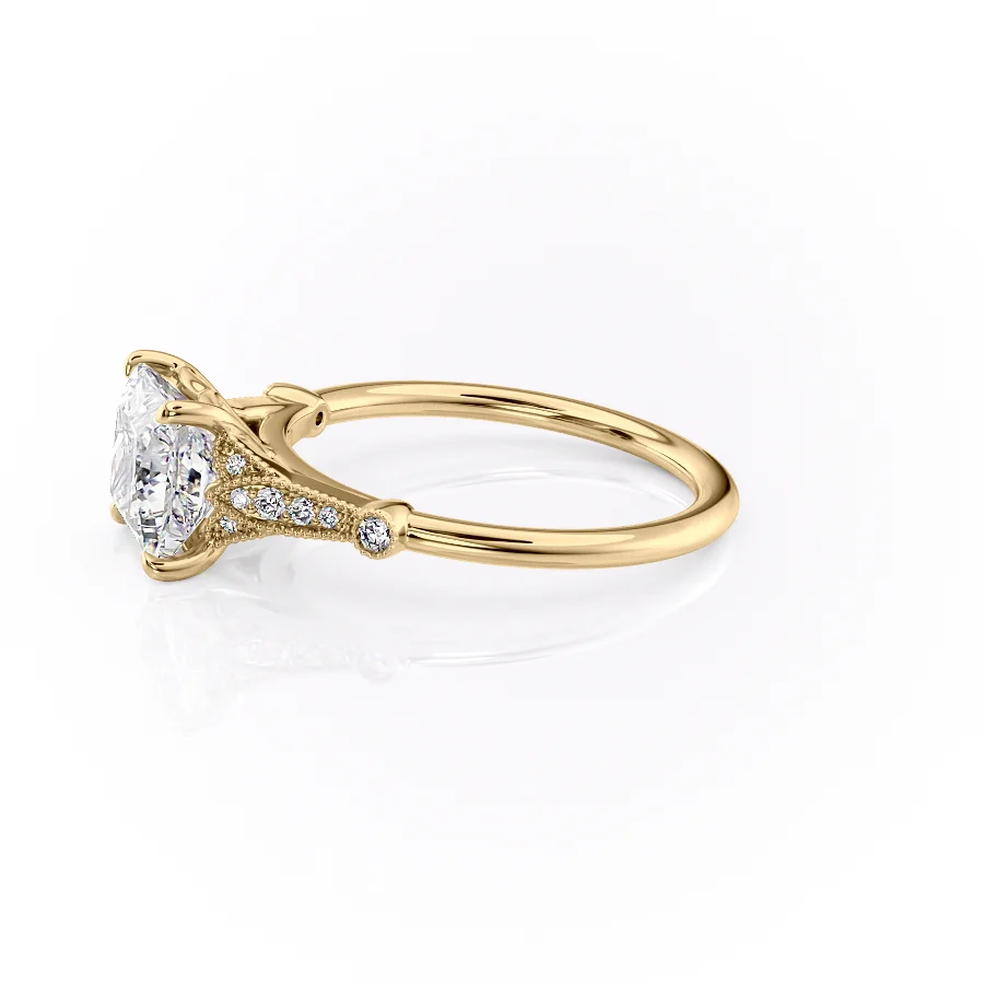 2 CT Princess Cut Vintage Engagement Ring - Moissanite Diamond