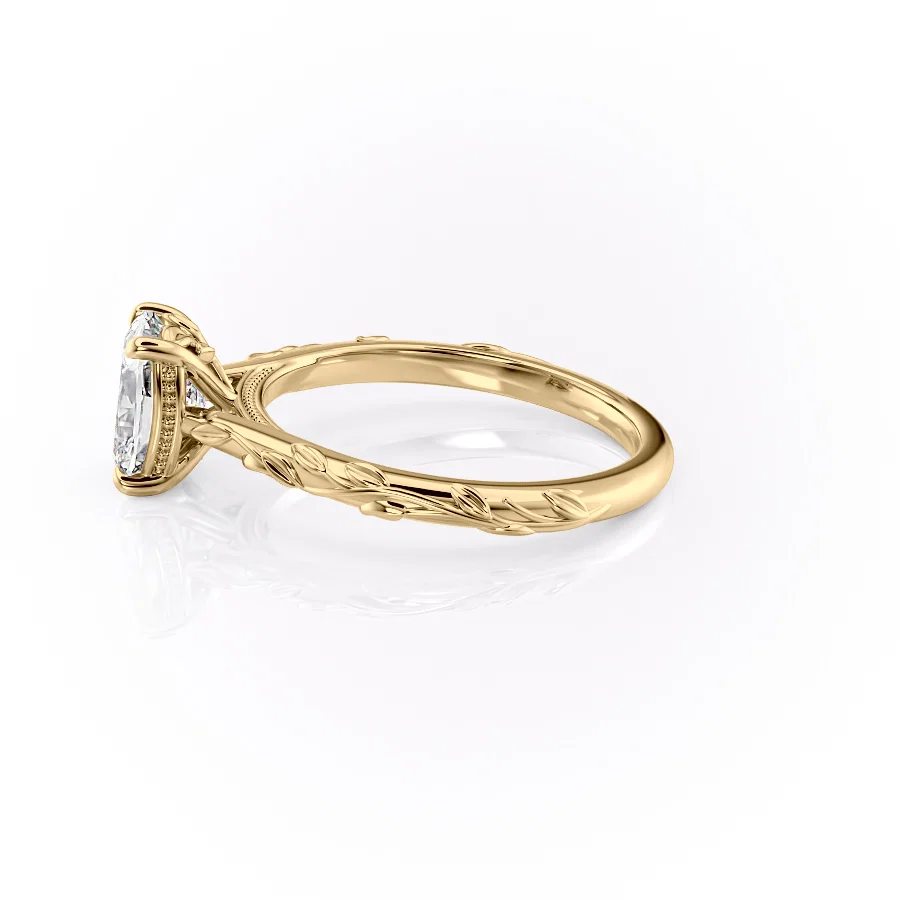 1 CT Elongated Cushion Cut Vintage Engagement Ring - Moissanite Diamond