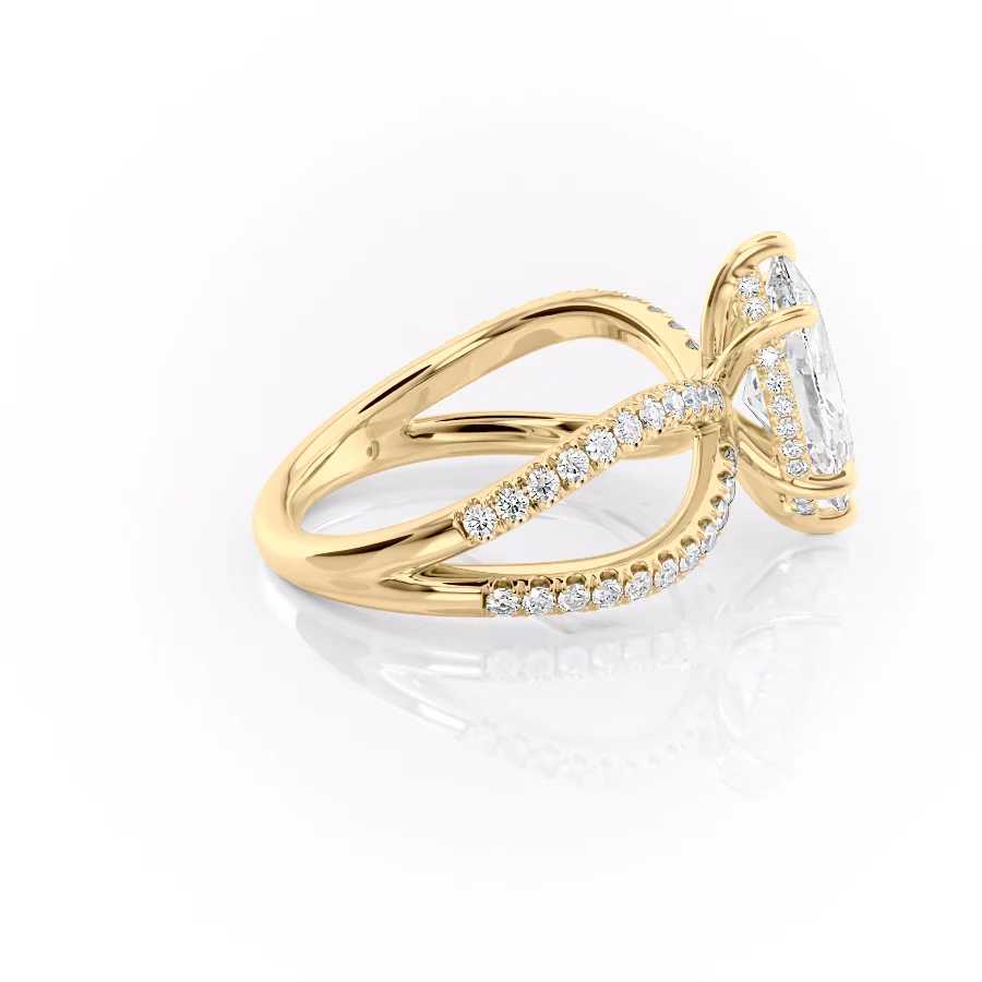 2 CT Marquise Cut Split Shank Engagement Ring - Moissanite Diamond