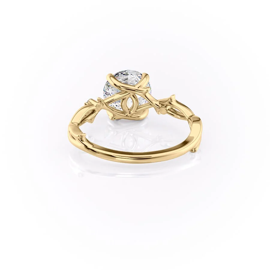 2 CT Round Cut Nature Inspired Engagement Ring - Lab Grown Diamond