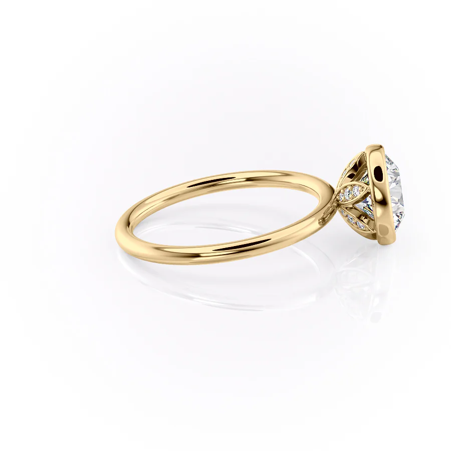 3 CT Round Cut Bezel Engagement Ring - Lab Grown Diamond