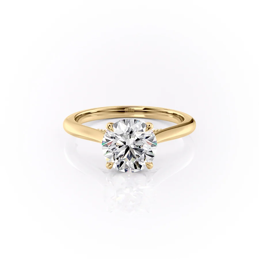 1 CT Round Cut Solitaire Engagement Ring - Moissanite Diamond