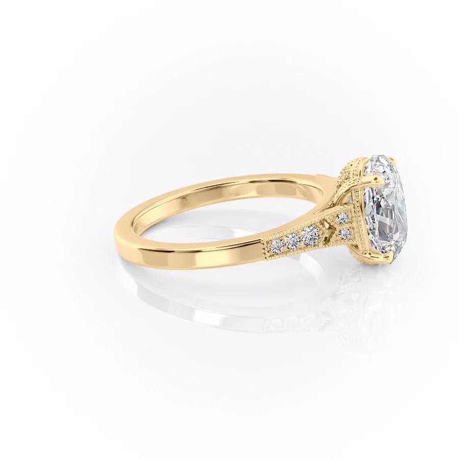 2 CT Oval Cut Vintage Engagement Ring - Moissanite Diamond