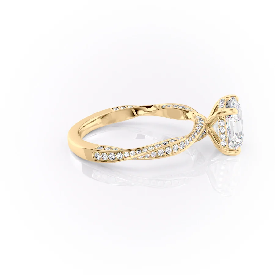 2 CT Asscher Cut Infinity Setting Engagement Ring - Moissanite Diamond