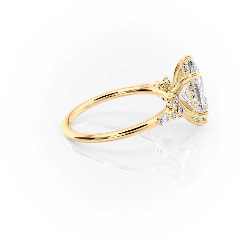 2 CT Marquise Cut Cluster Engagement Ring - Moissanite Diamond