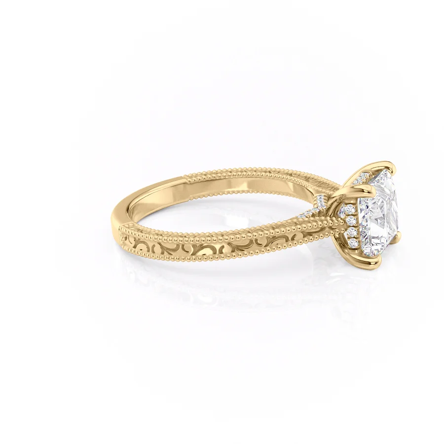 2 CT Princess Cut Vintage Engagement Ring - Moissanite Diamond