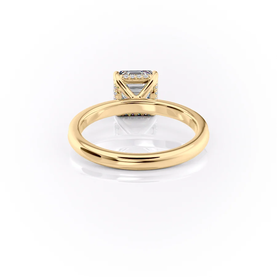 2 CT Asscher Cut Channel Setting Engagement Ring - Moissanite Diamond
