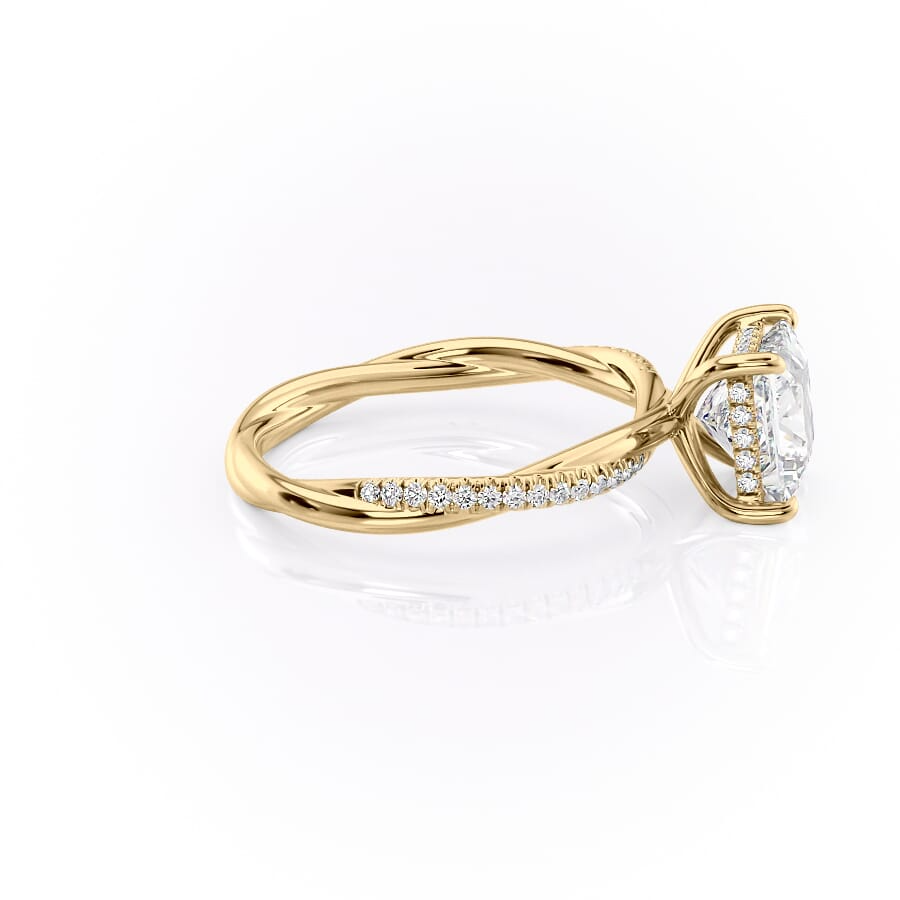 2 CT Princess Cut Infinity Hidden Halo Engagement Ring - Moissanite Diamond