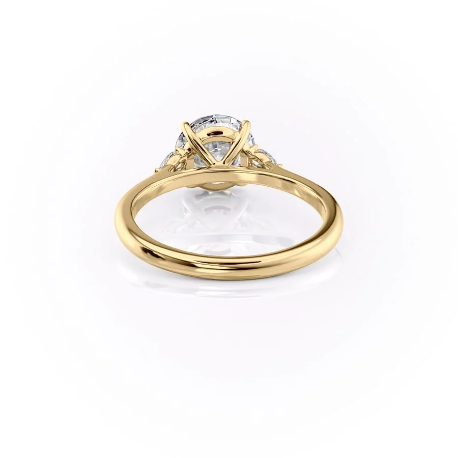 2 CT Round Cut Three Stone Engagement Ring - Moissanite Diamond