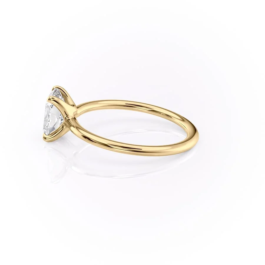 1 CT Elongated Cushion Cut Solitaire Engagement Ring - Moissanite Diamond