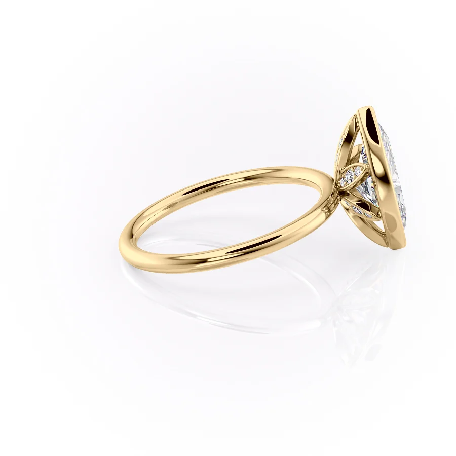 2 CT Marquise Cut Halo Engagement Ring - Moissanite Diamond