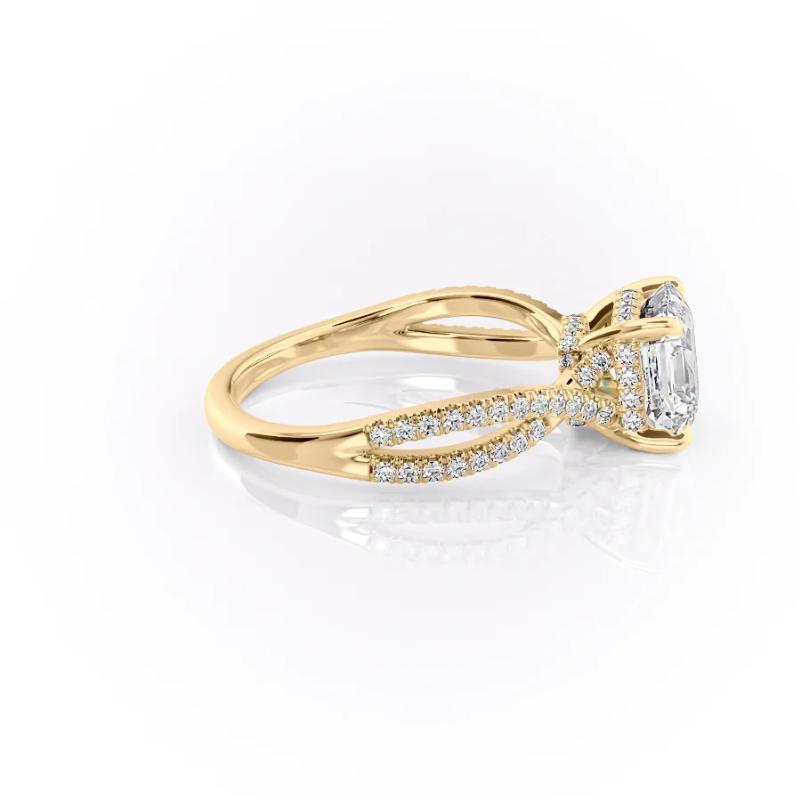 2 CT Asscher Cut Infinity Engagement Ring - Moissanite Diamond