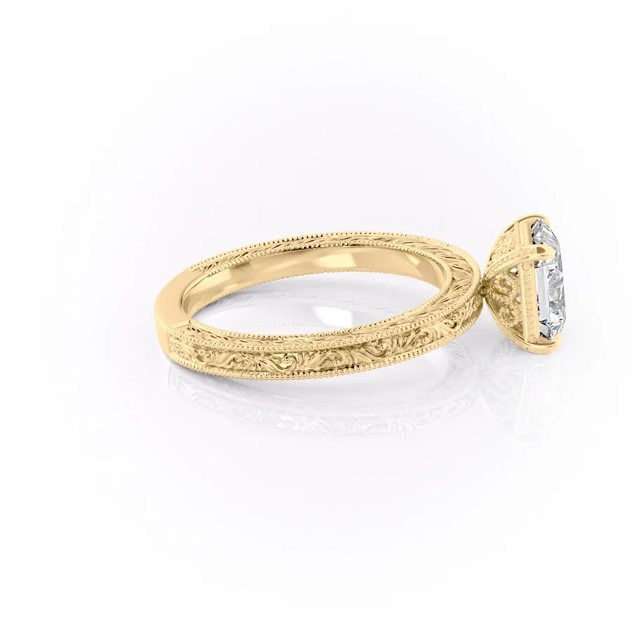 2 CT Asscher Cut Vintage Engagement Ring - Moissanite Diamond