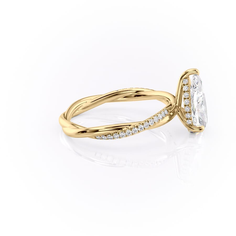 2 CT Pear Cut Infinity Engagement Ring - Moissanite Diamond