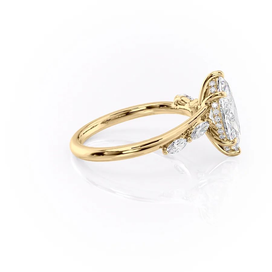2 CT Marquise Cut Sweeping Engagement Ring - Moissanite Diamond