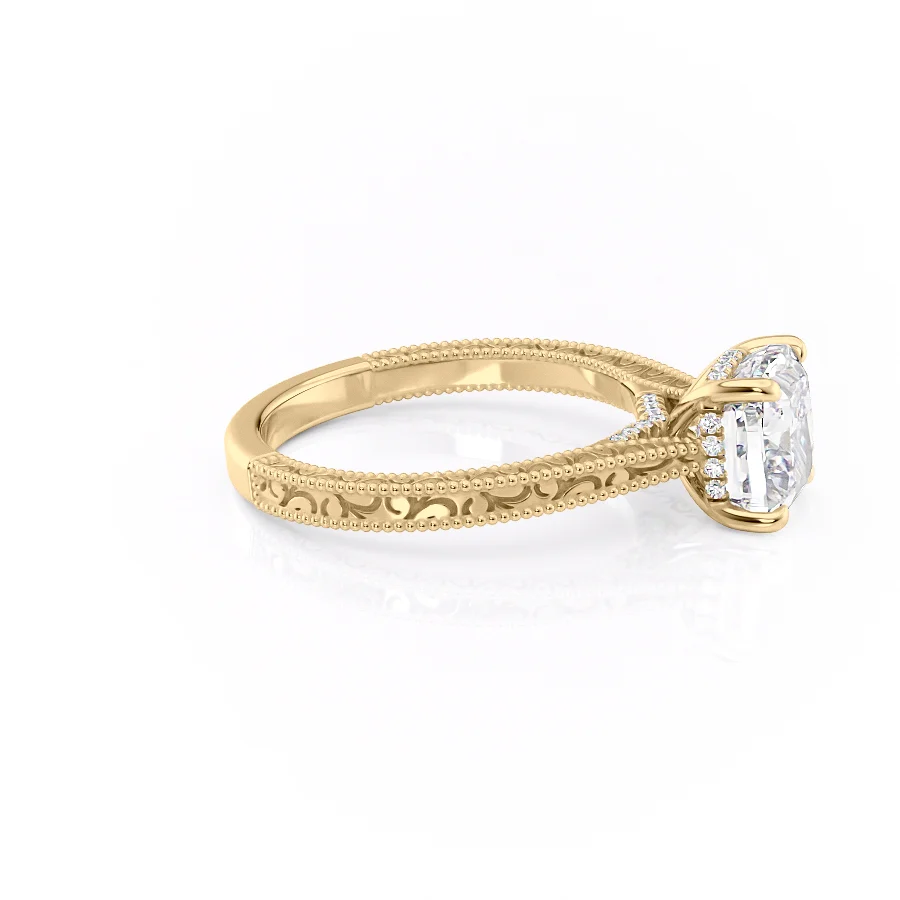 2 CT Cushion Cut Vintage Engagement Ring - Moissanite Diamond