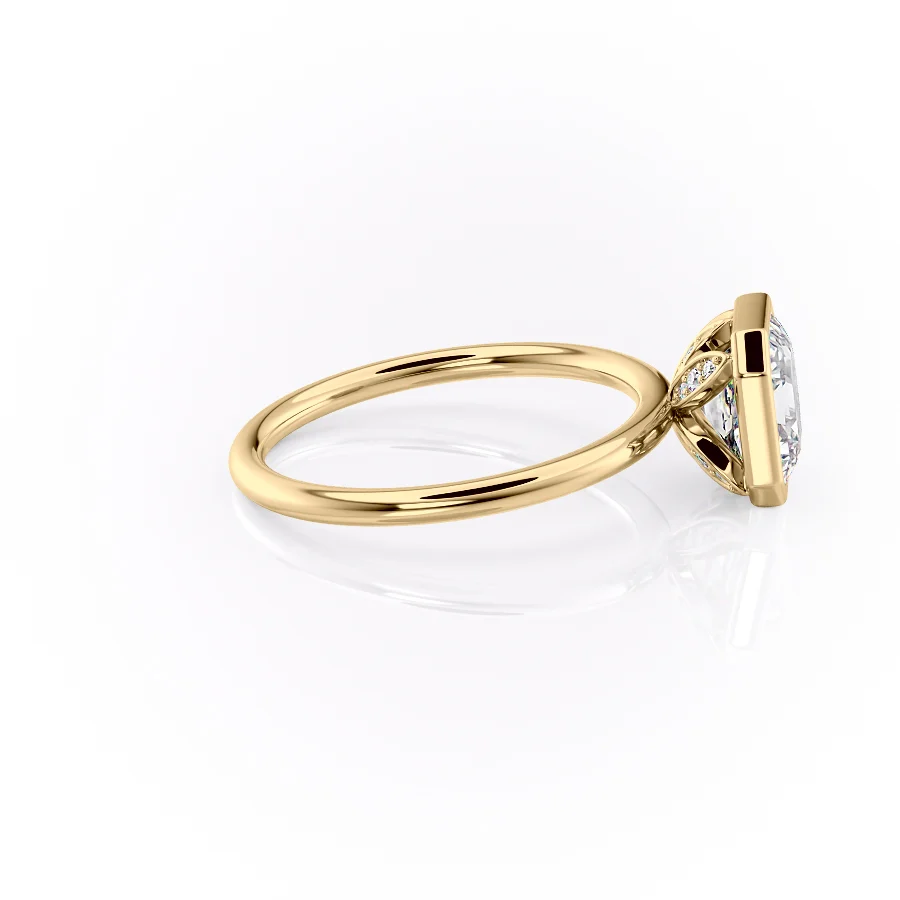2 CT Asscher Cut Halo Engagement Ring - Moissanite Diamond