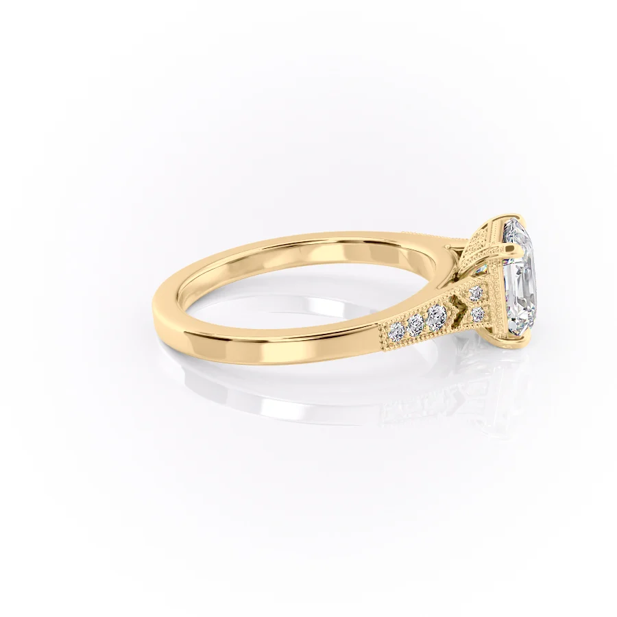 2 CT Asscher Cut Vintage Engagement Ring - Moissanite Diamond