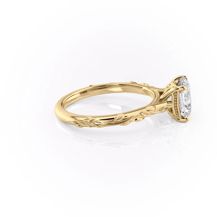 2 CT Asscher Cut Vintage Engagement Ring - Moissanite Diamond