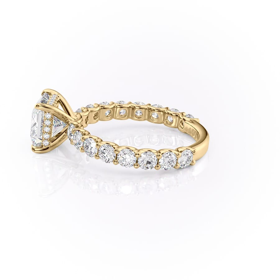 2 CT Princess Cut Pave Engagement Ring - Moissanite Diamond