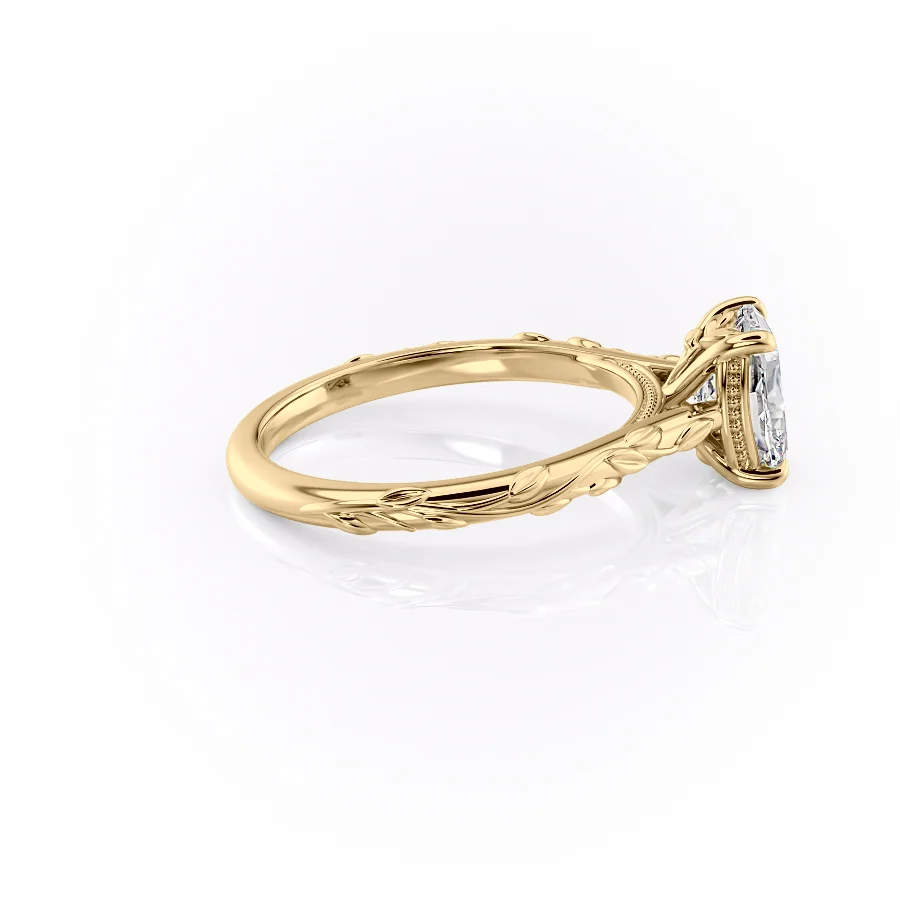 1 CT Elongated Cushion Cut Vintage Engagement Ring - Moissanite Diamond
