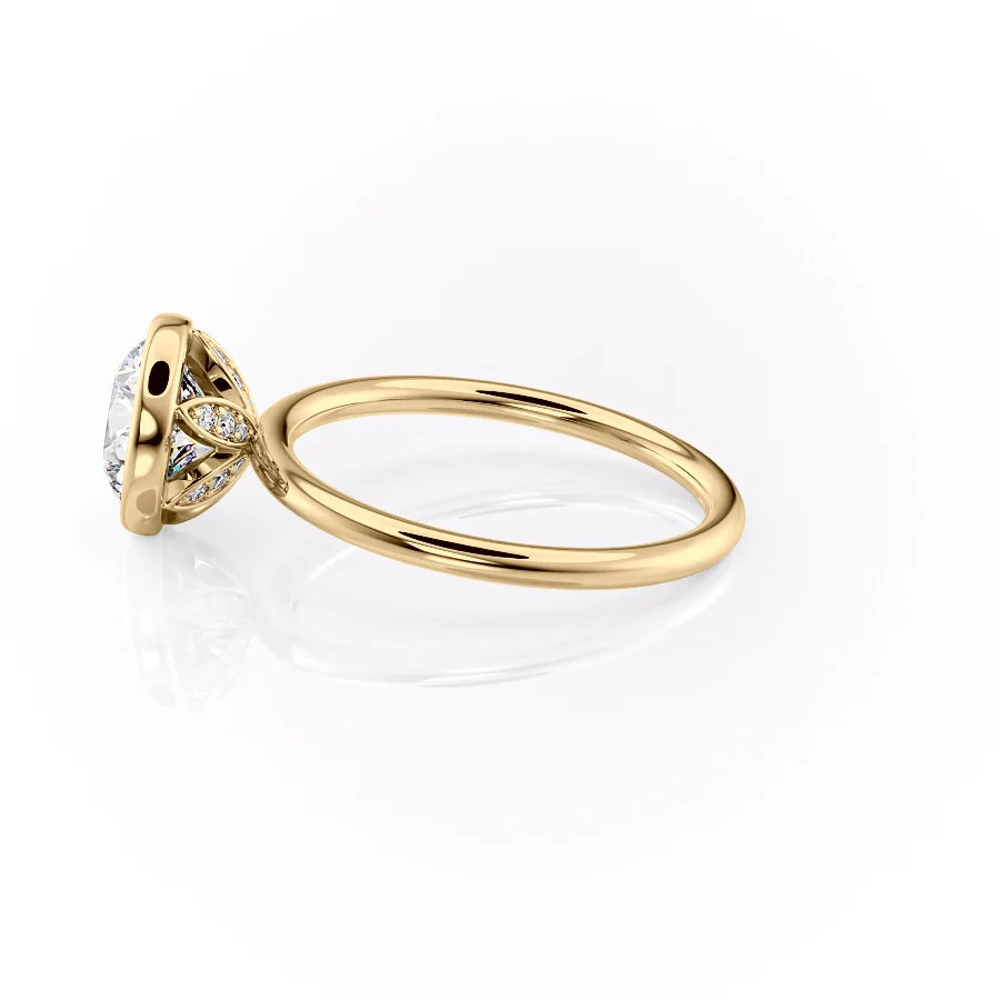1 CT Round Cut Bezel Engagement Ring - Moissanite Diamond