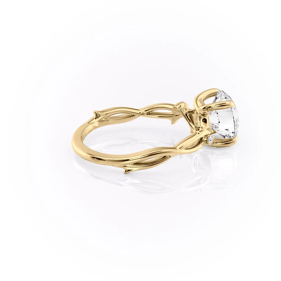 2 CT Round Cut Nature Inspired Engagement Ring - Lab Grown Diamond