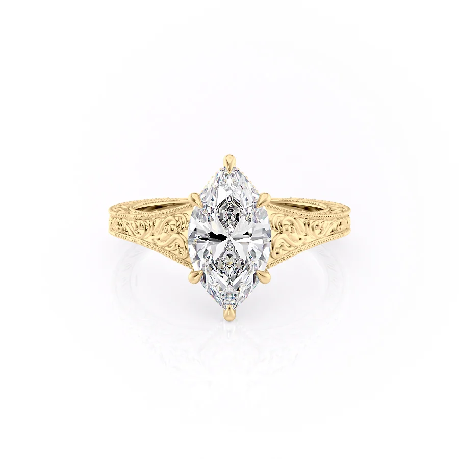 2 CT Marquise Cut Vintage Engagement Ring - Moissanite Diamond