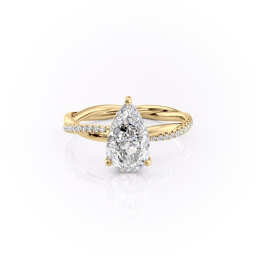 2 CT Pear Cut Infinity Engagement Ring - Moissanite Diamond