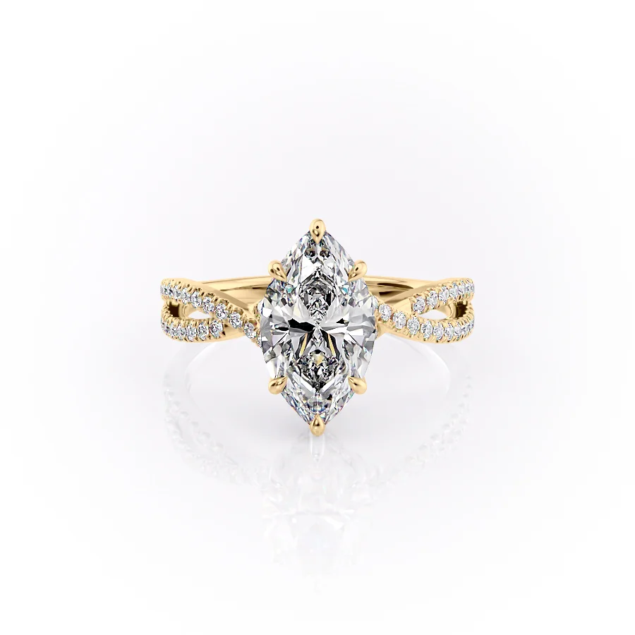 2 CT Marquise Cut Infinity Engagement Ring - Moissanite Diamond