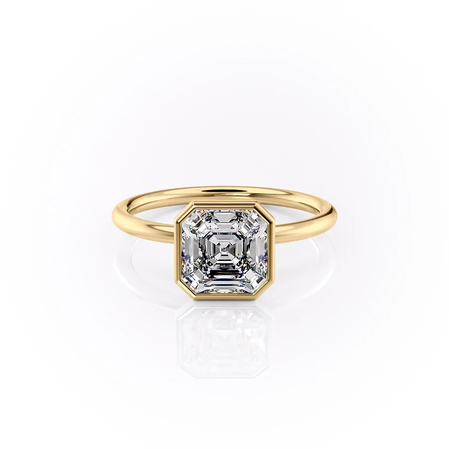 2 CT Asscher Cut Halo Engagement Ring - Moissanite Diamond