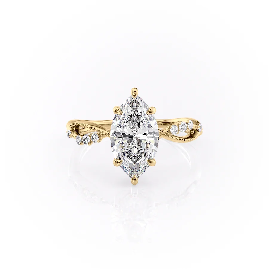 2 CT Marquise Cut Infinity Engagement Ring - Moissanite Diamond