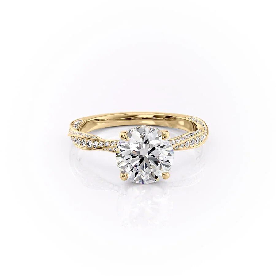 2 CT Round Cut Infinity Engagement Ring - Moissanite Diamond