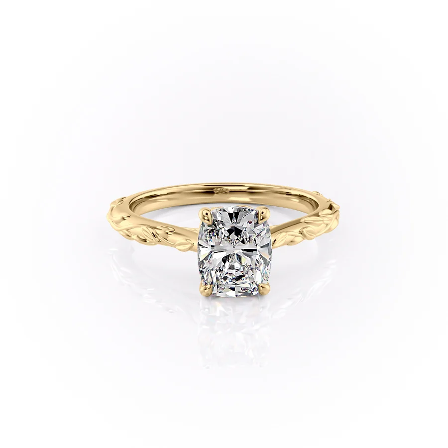1 CT Elongated Cushion Cut Vintage Engagement Ring - Moissanite Diamond