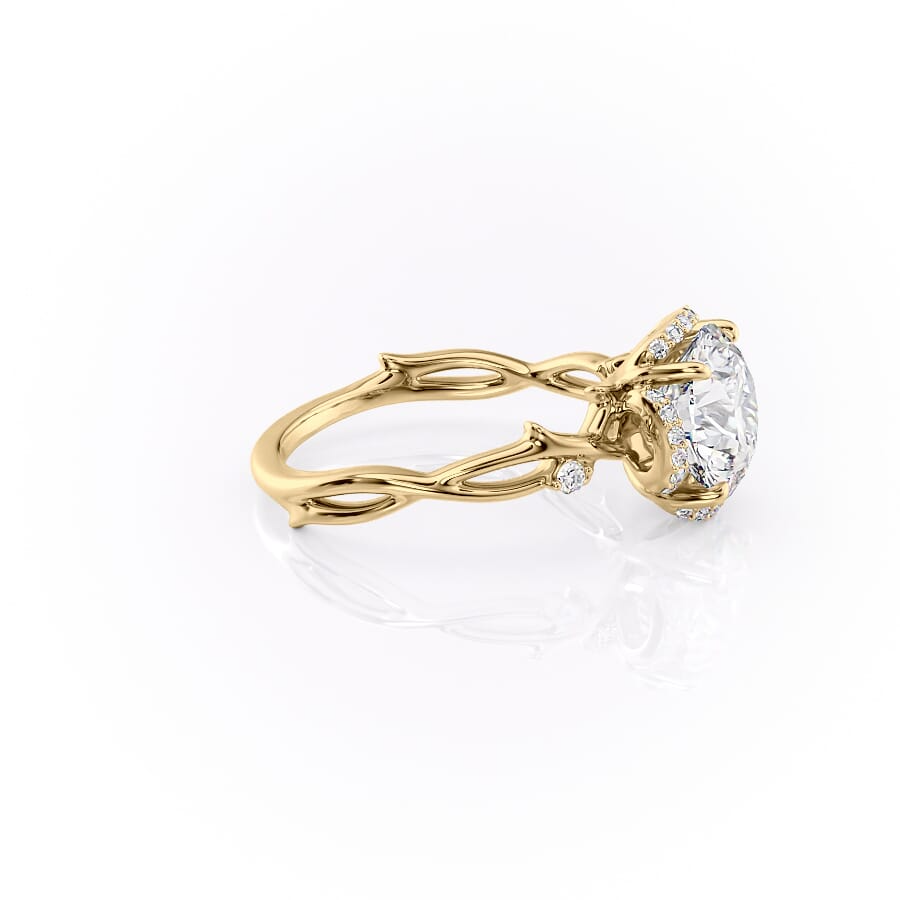 2 CT Round Cut Halo Engagement Ring - Moissanite Diamond