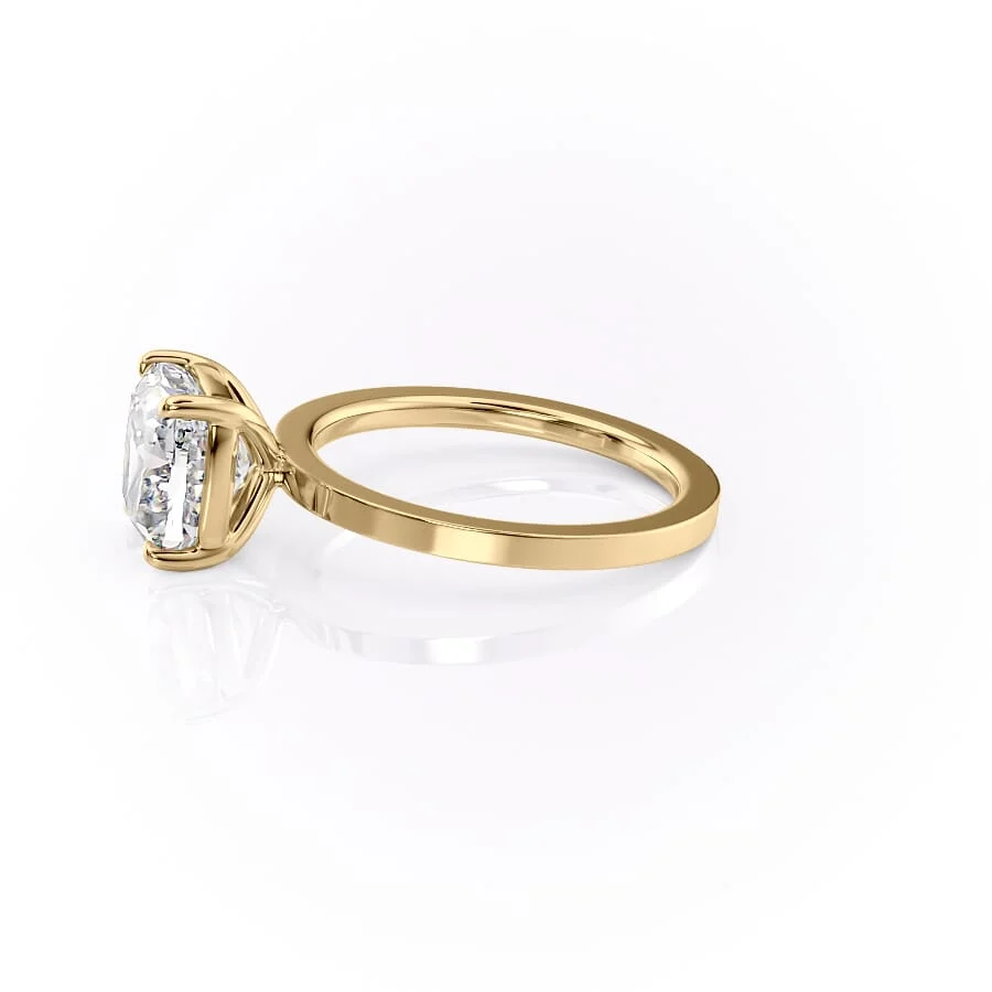 1 CT Cushion Solitaire Engagement Ring - Moissanite Diamond