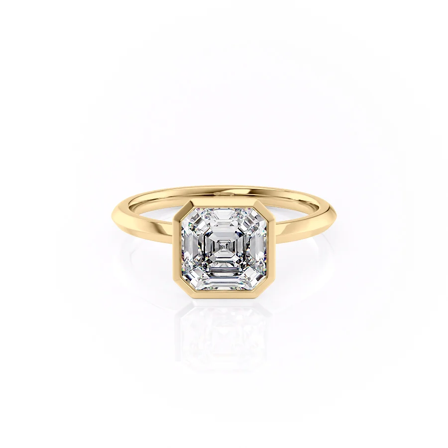2 CT Asscher Cut Halo Engagement Ring - Moissanite Diamond