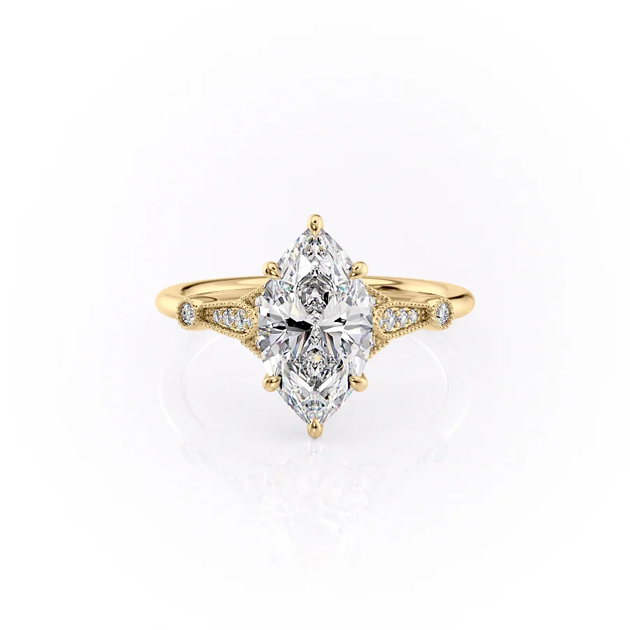 2 CT Marquise Cut Vintage Engagement Ring - Moissanite Diamond
