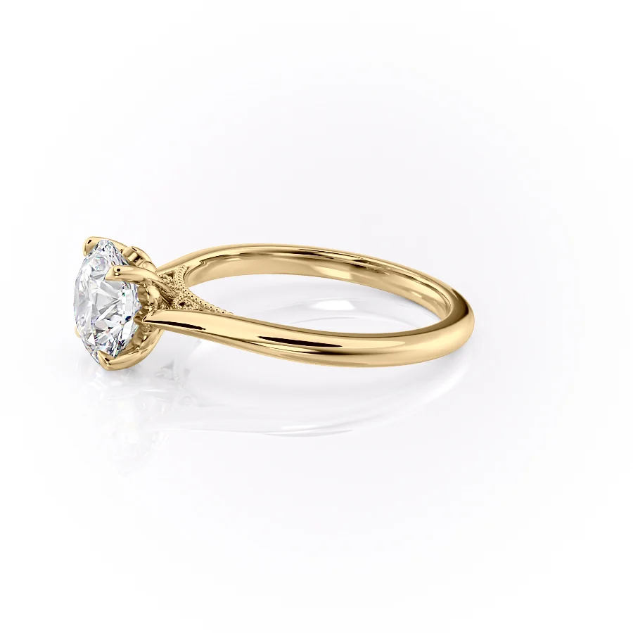 1 CT Round Cut Solitaire Engagement Ring - Moissanite Diamond